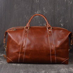 Leather Mens Large Weekender Bag Vintage Travel Bag Duffle Bag