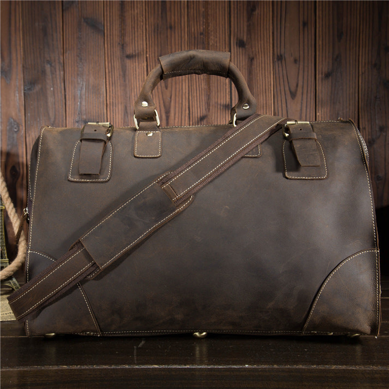 Leather Mens Large Weekender Bag Vintage Travel Bag Duffle Bag Bag for