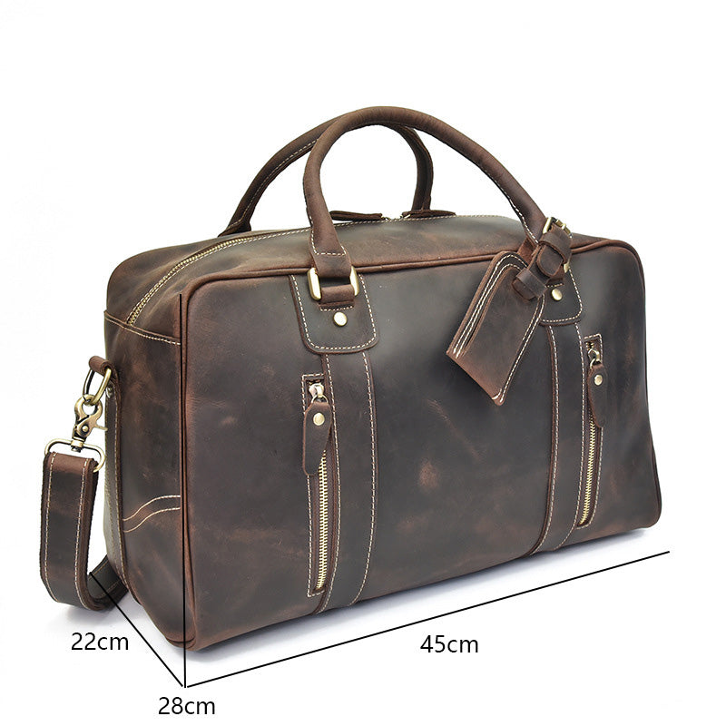 Vintage Leather Mens Weekender Bag Vintage Travel Bag Duffle Bag for M
