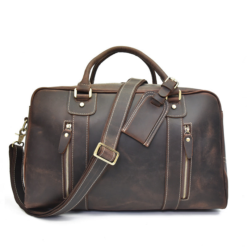 Vintage Leather Mens Weekender Bag Vintage Travel Bag Duffle Bag for M