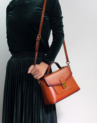 GENUINE LEATHER BAG HANDBAG PURSE SHOULDER BAG FOR WOMEN LEATHER CROSSBODY BAG