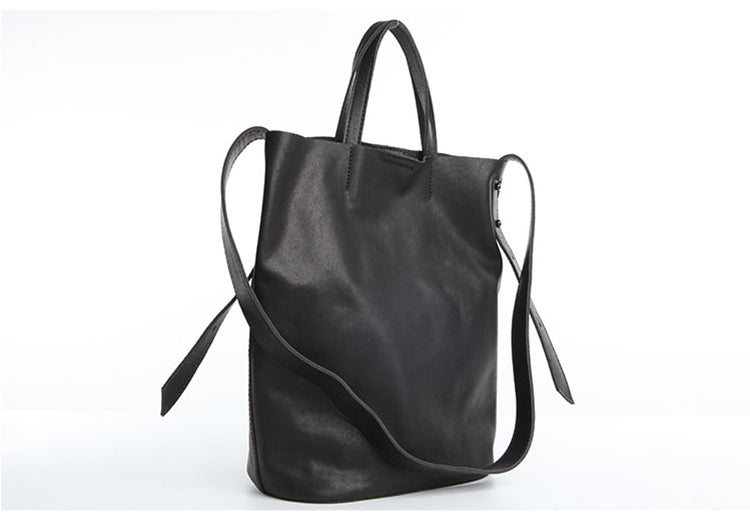 Stylish Leather Bucket Bag Large Tote Bag Shopper Barrel Bag Shoulder