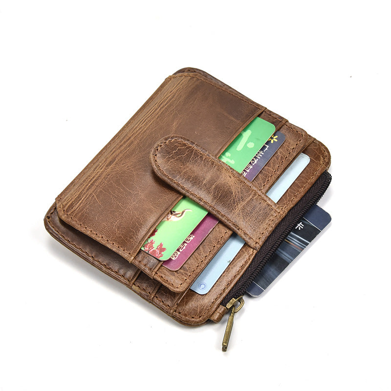Leather Cool Mens Wallet Slim Wallet Card Front Pocket Wallet Purse fo