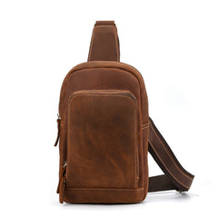 Cool Mens Leather Chest Bags Sling Bag Sling pack Shoulder Sling bags