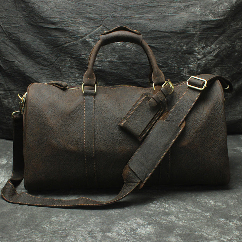 Vintage Cool Leather Mens Weekender Bag Overnight Bag Duffle Bag