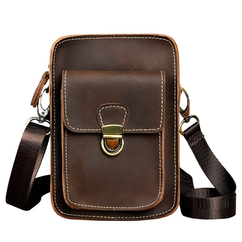 MEN LEATHER Belt Pouch WAIST BAG HIP PACK BELT BAG Cell Phone Holsters