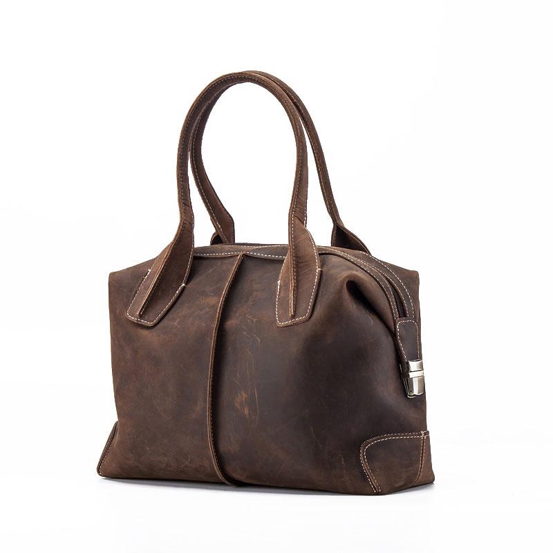 Vintage Leather Handbag for men Travel Bag Shoulder Bag Messenger Bag