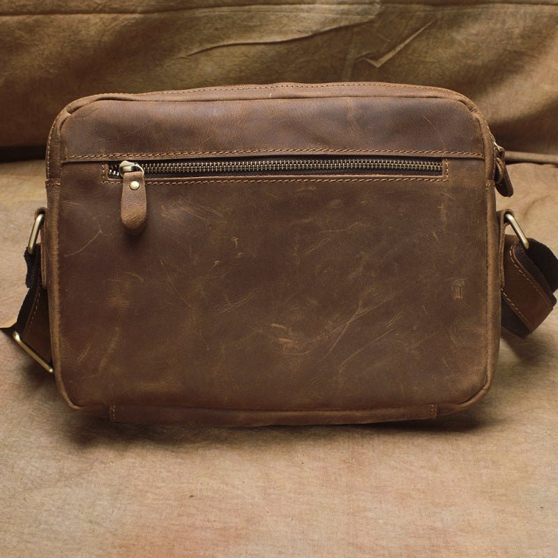 Vintage Leather Men Messenger Bag Shoulder Bag CrossBody Bag For Men