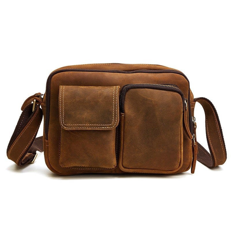 Vintage Cool Leather Mens Messenger Bags Shoulder Bag CrossBody Bags F