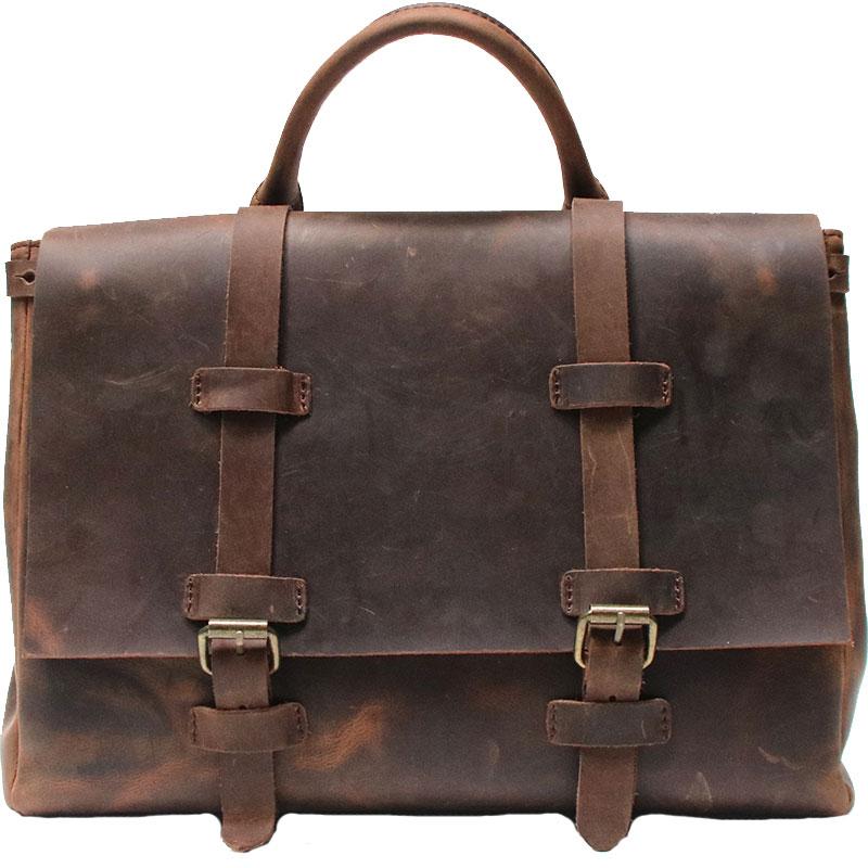 Vintage Leather Mens Briefcase Messenger Bag Handbag Shoulder Bag for