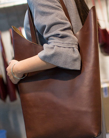 vintage leather tote bag women's