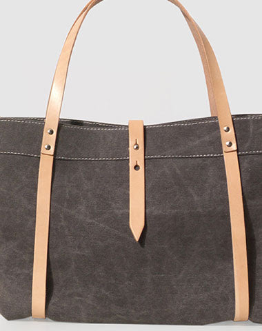 canvas leather purse