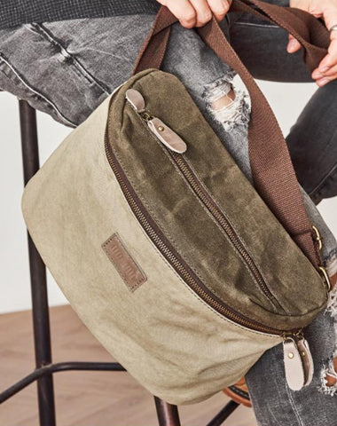 Man Canvas Messenger Pack Travel Chest Backpack Shoulder Bag Biker Trucker Bag