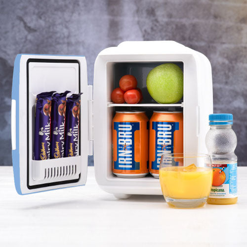 4 Litre Mini Fridge - Blue, Clearnace