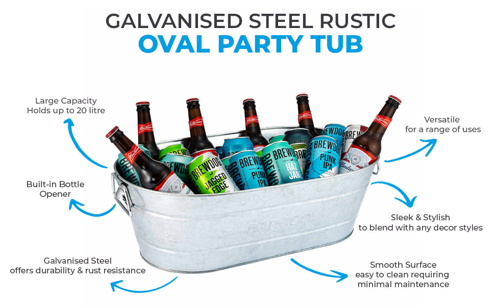 Barcool 20L Party Tub Infographic