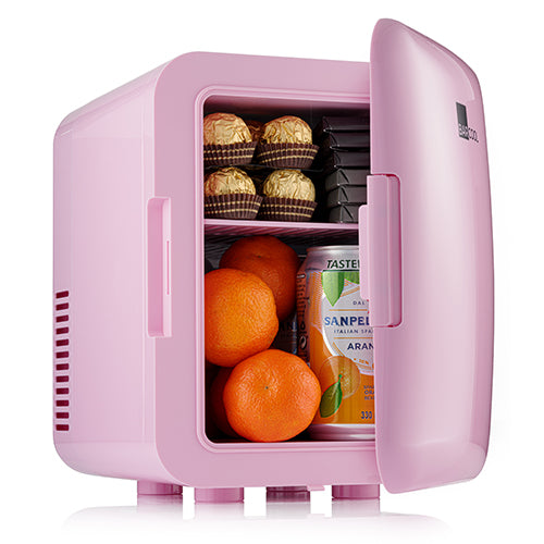 Pink Mini fridge for snacks and drinks