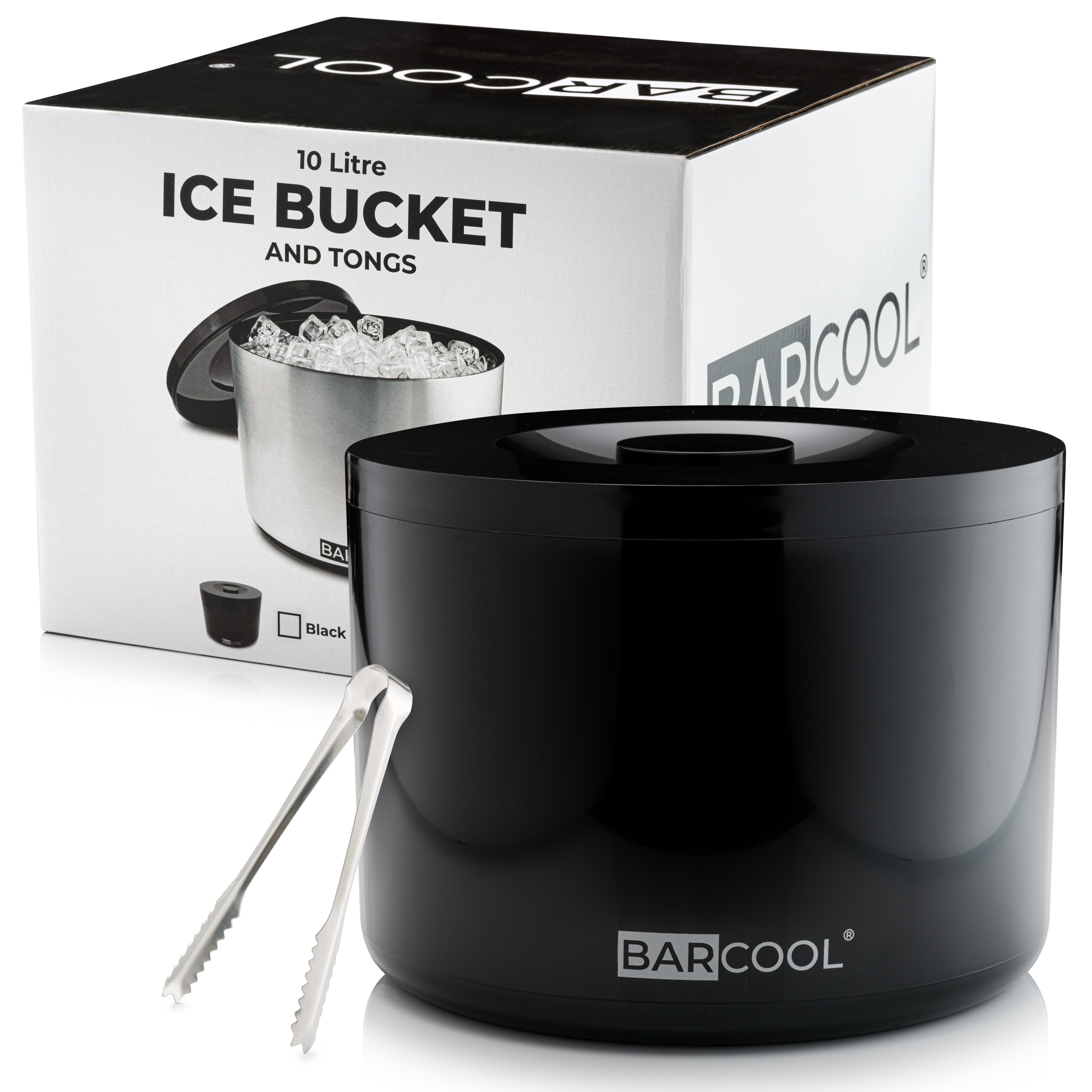 Barcool 10L Black Round Ice Bucket Packaging
