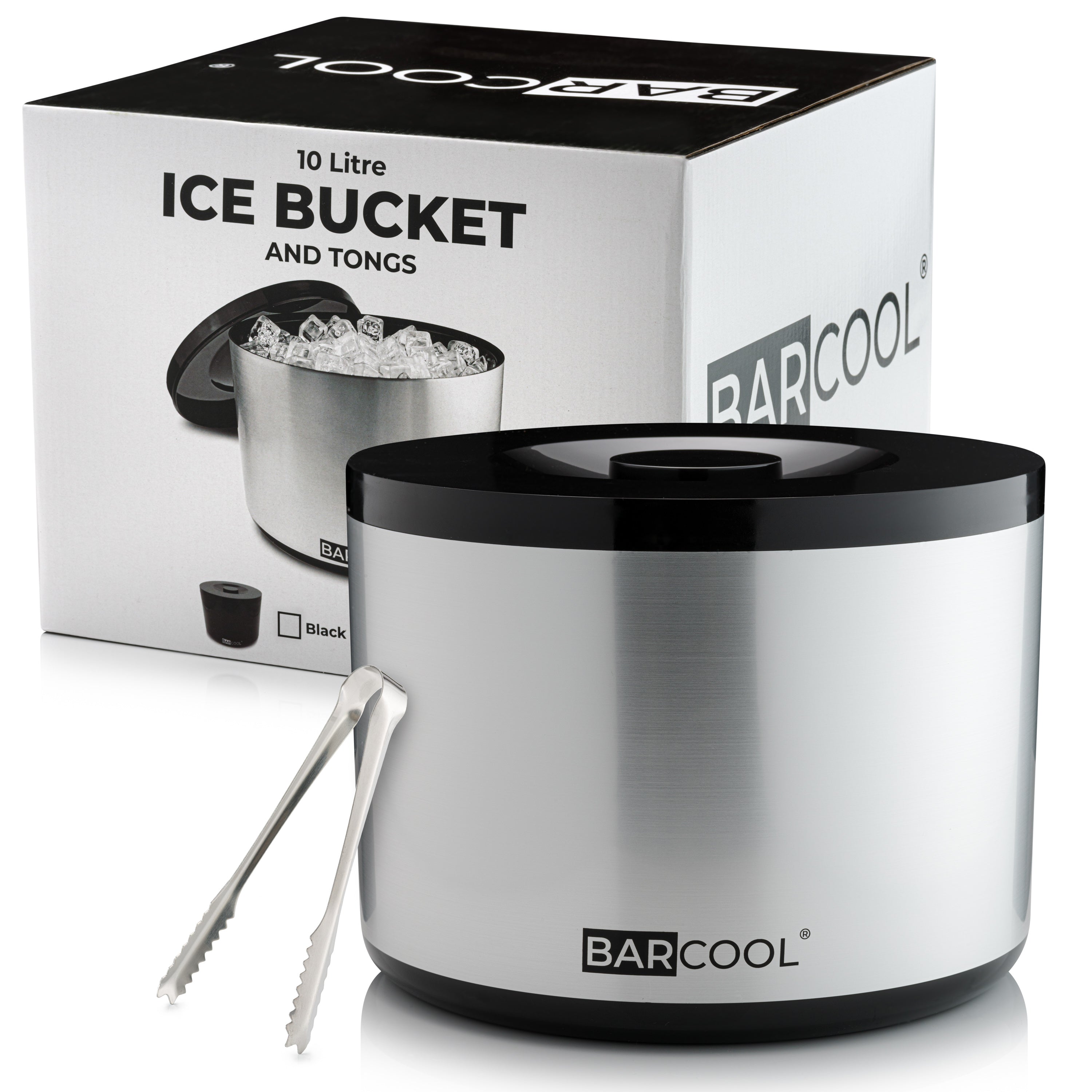 Barcool 10L Silver Round Ice Bucket Packaging