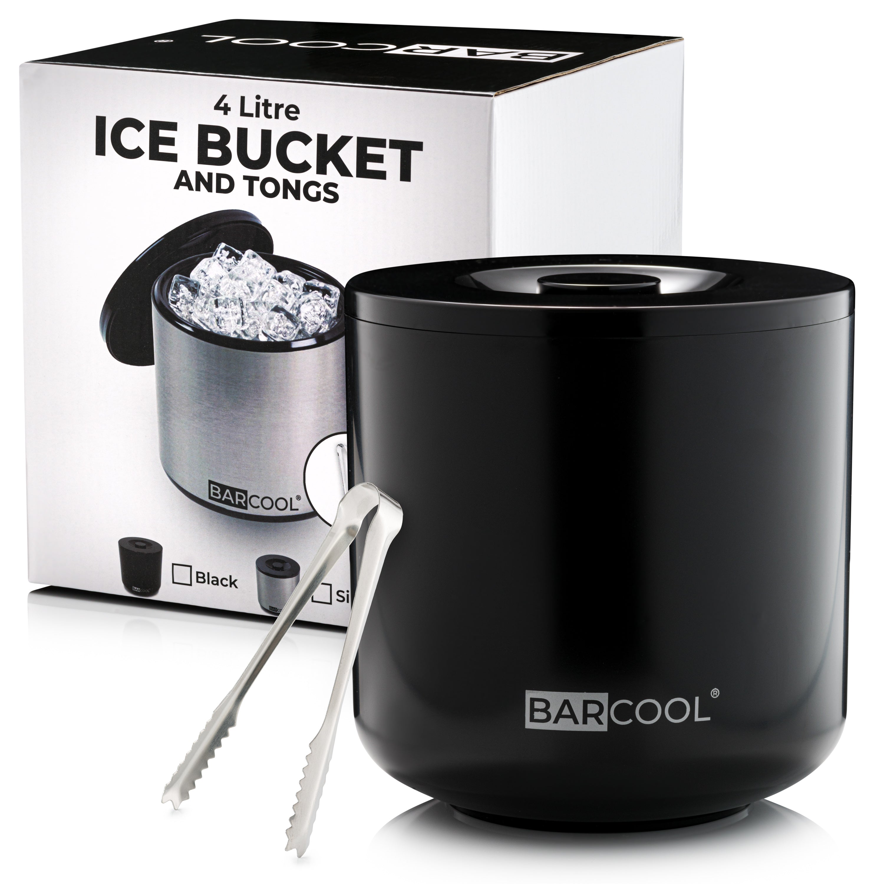 Barcool 4L Black Round Ice Bucket Packaging