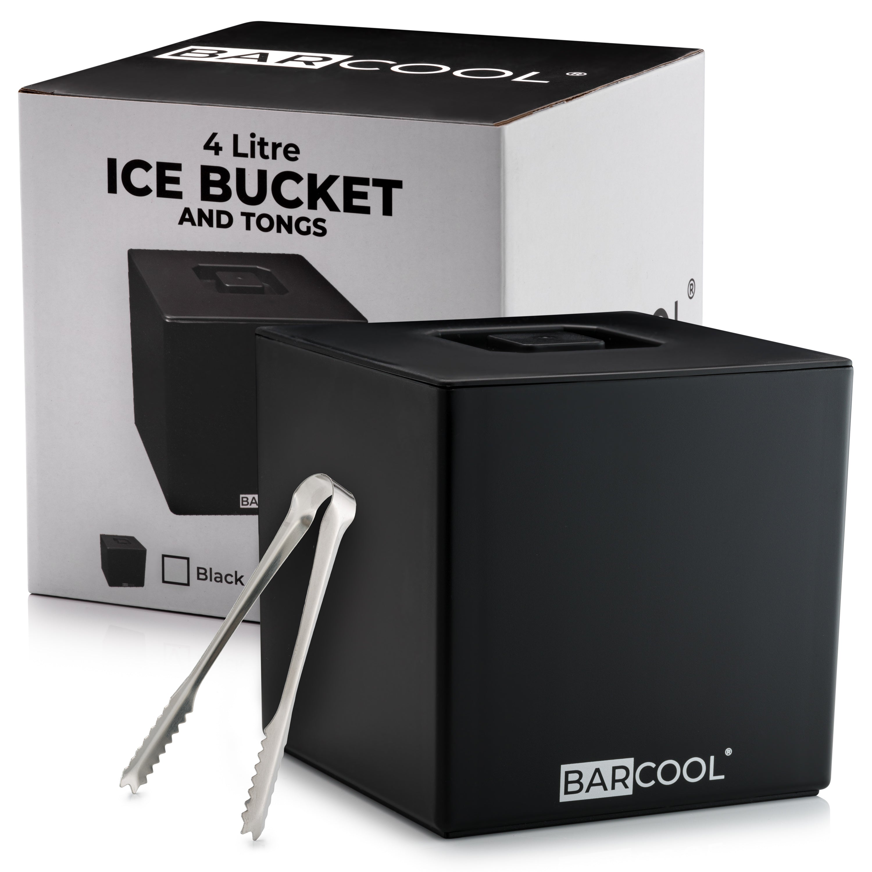 Barcool 4L Black Square Ice Bucket Packaging