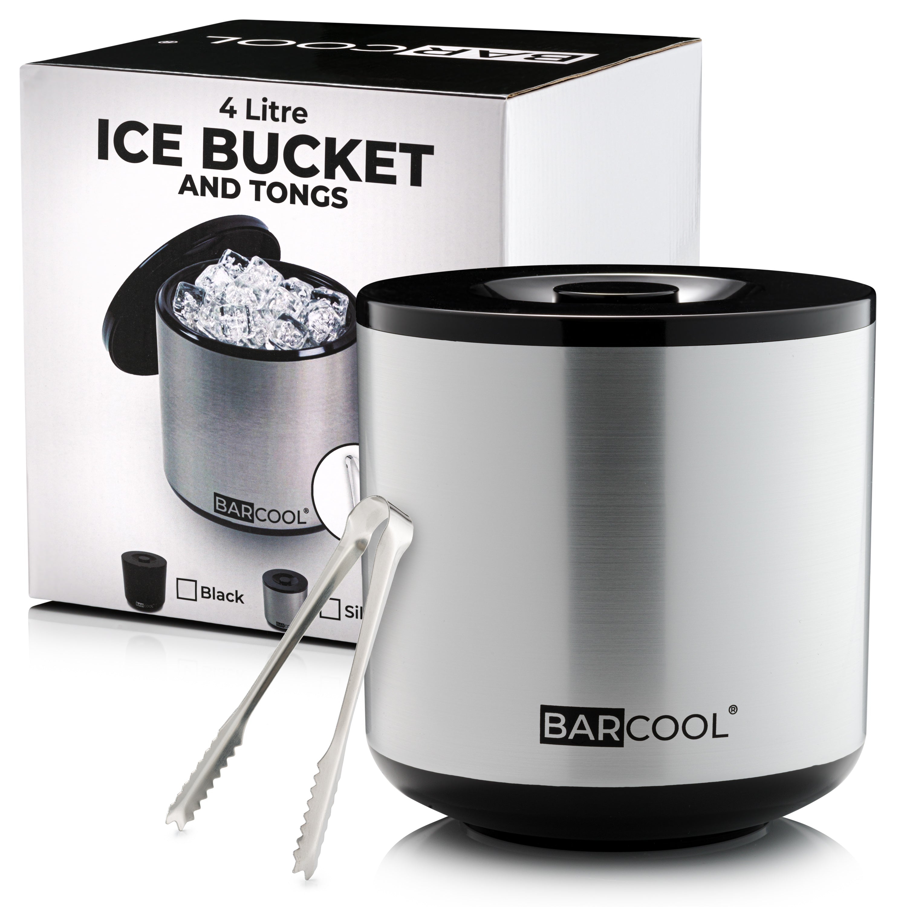 Barcool 4L Silver Round Ice Bucket Packaging