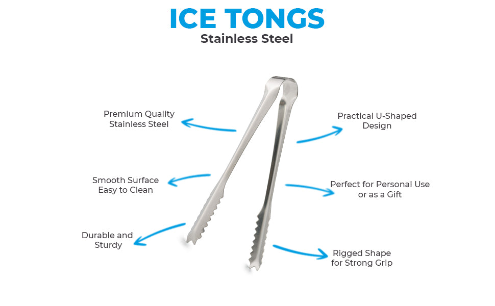 Barcool Ice Tongs Infographic