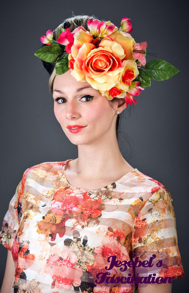 large flower headdress