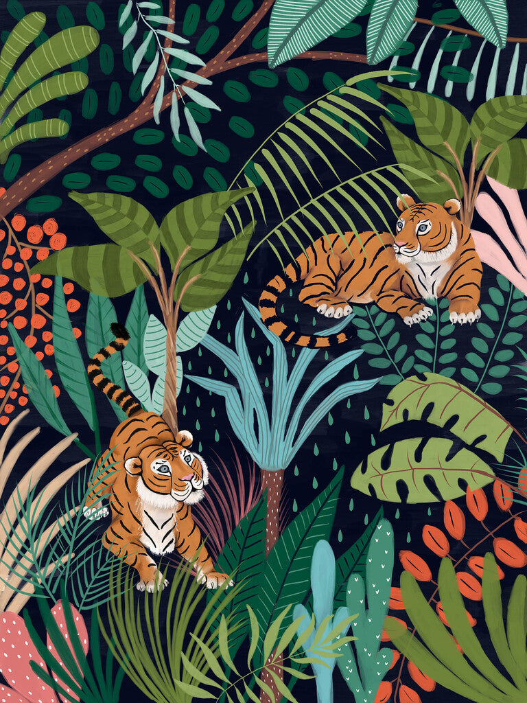 destillation Intervenere impressionisme Tigers Jungle Animal Art Print – Drifty & Wild