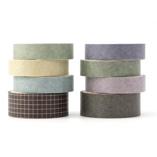 Solid Color Grid Washi Tape - Black