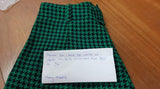 green and black vintage houndstooth trousers with instruction note