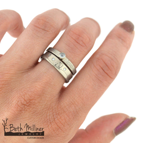 Custom Gold Conifer Ring by Beth Millner Jewelry