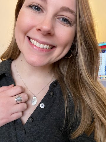 Randi with her Beth Millner Jewelry picks for spring