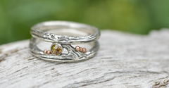 Chocolate and Roses Twig Ring by Beth Millner Jewelry