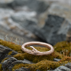 Rose Gold Twig Branch Ring by Beth Millner Jewelry