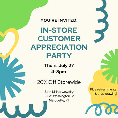 Customer Appreciation Party Invitation at Beth Millner Jewelry
