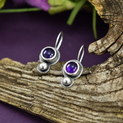 Amethyst Droplet earrings by Beth Millner Jewelry