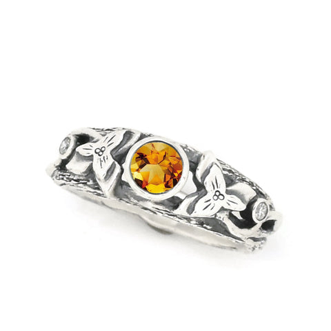 Madeira citrine and sterling silver ring by Beth Millner Jewelry
