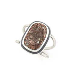 Copper Firebrick Ring handmade by Beth Millner Jewelry