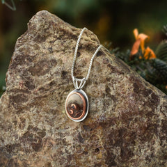 Beth Millner Jewelry Copper Agate Drop Pendant