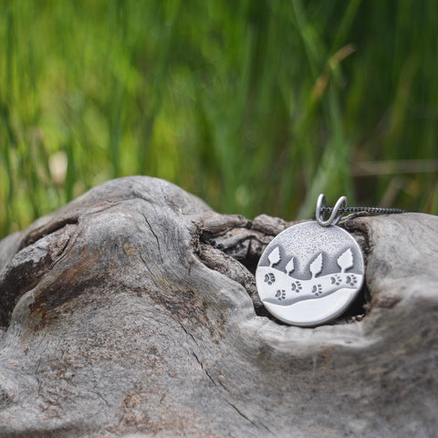 Upper Peninsula Animal Welfare Shelter Beth Millner Jewelry The Trail Home Pendant