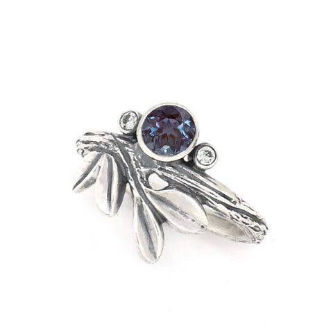 Alexandrite and sterling silver ring by Beth Millner Jewelry