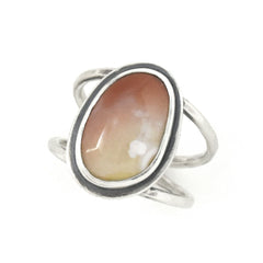 Marquette Lake Superior Agate Ring handmade by Beth Millner Jewelry