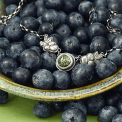 Wild Blueberry Harvest Michigan Greenstone Necklace from Beth Millner Jewelry
