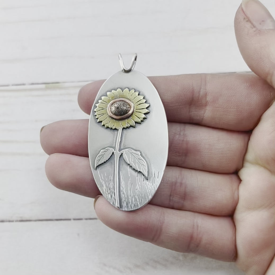 Sunflower Pendant - Beth Millner Jewelry