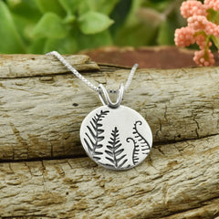 Fern Family Pendant - Silver Pendant - handmade by Beth Millner Jewelry