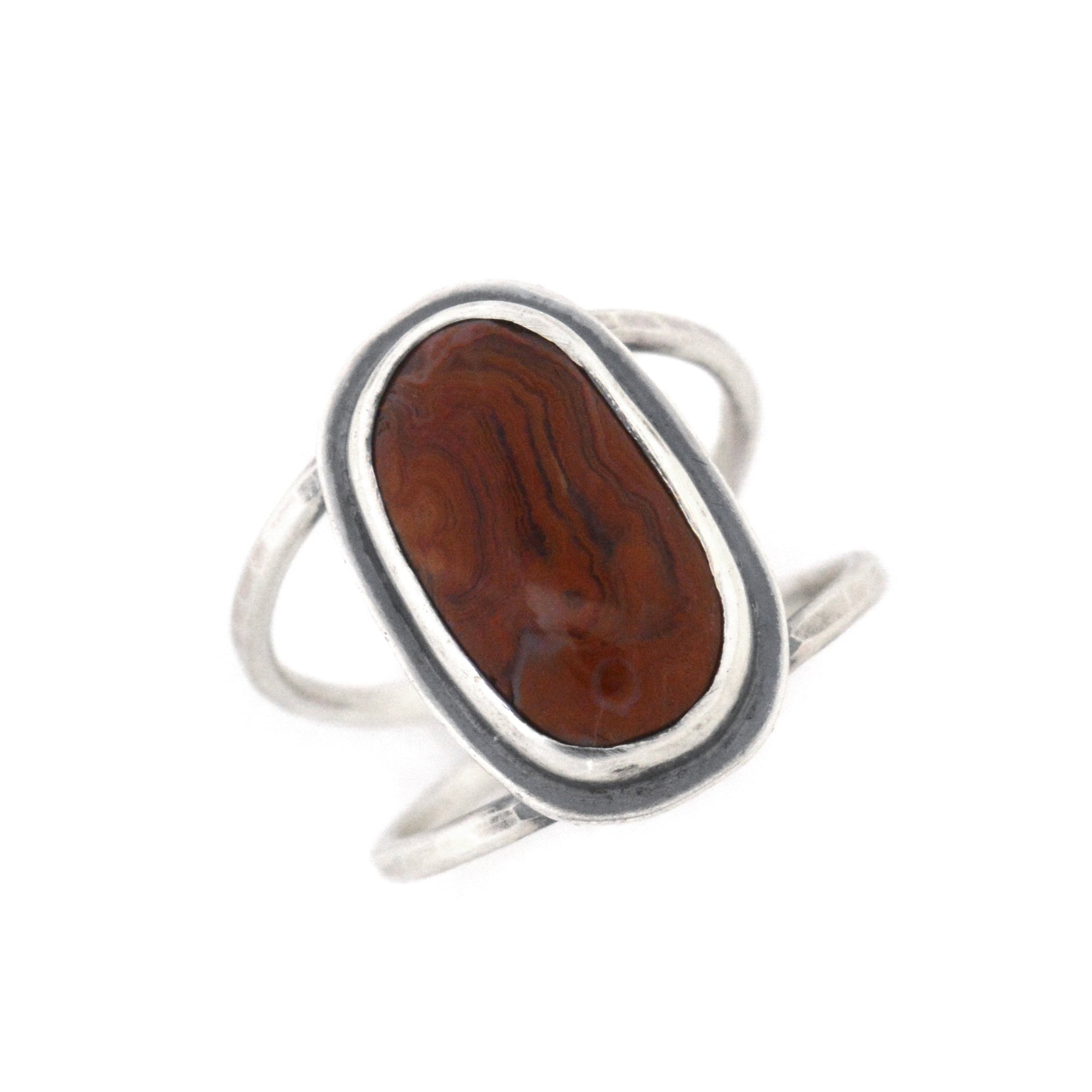 Marquette Lake Superior Agate Ring - Size 8.75, Ring handmade by Beth ...