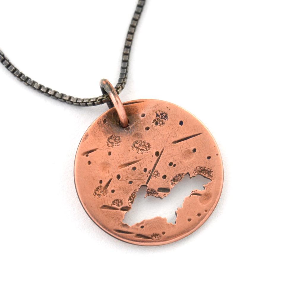 Medium Rugged Copper Lake Superior Pendant - Beth Millner Jewelry