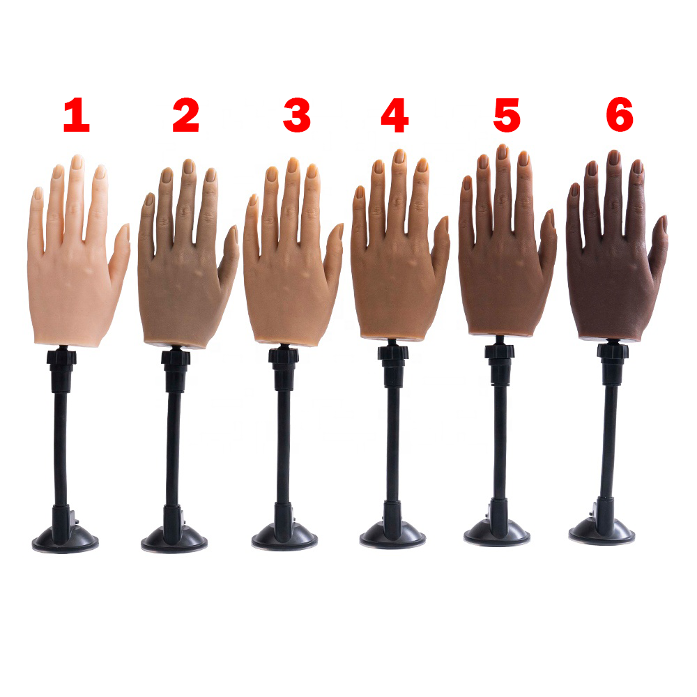 Realistic Silicone Practice Hand Comes With Holder Religion Nail Supply 