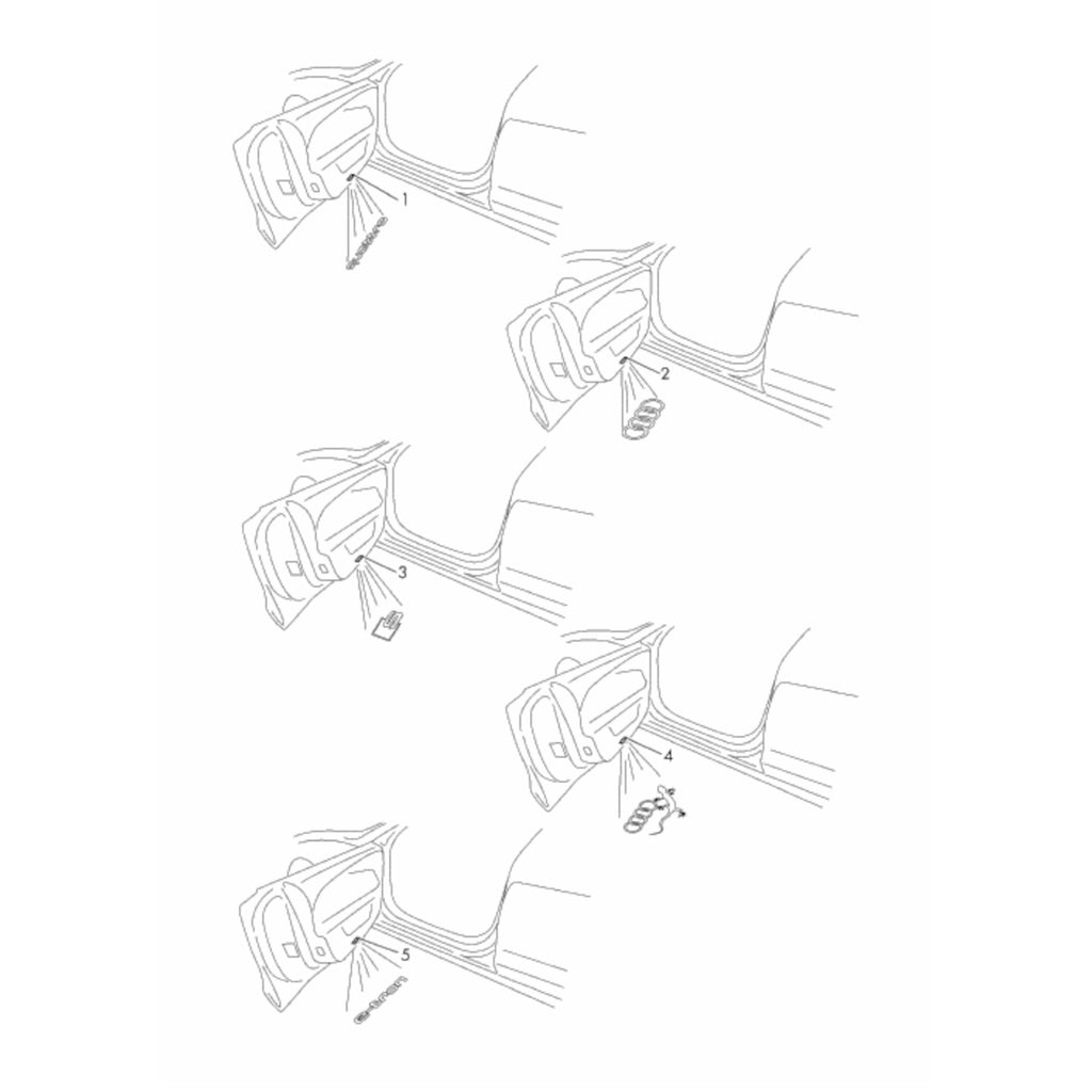 Audi 純正 LED ドアエントリーライト FourRings＋Gecko – TMN Auto Parts