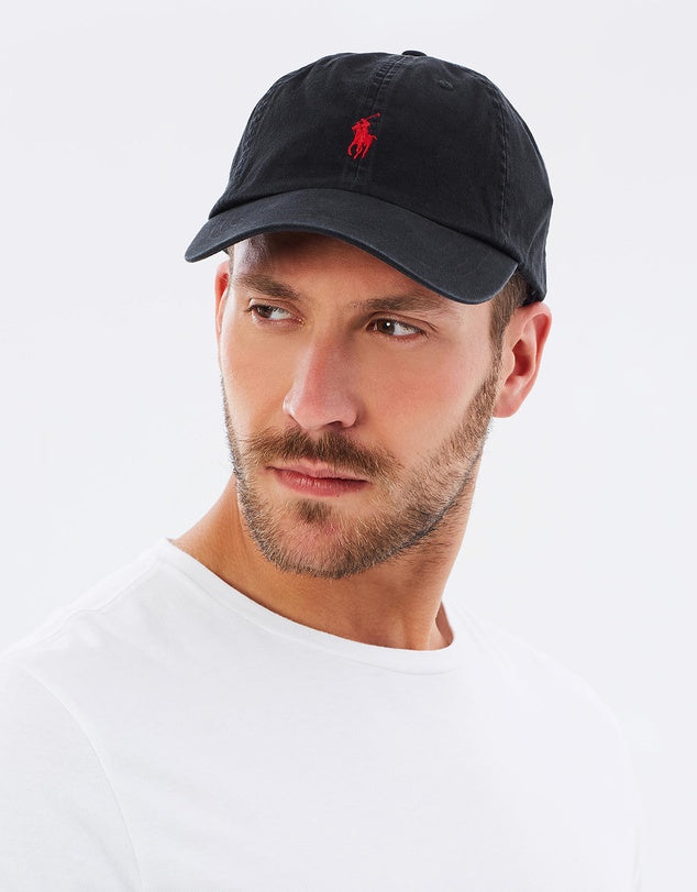 black polo cap